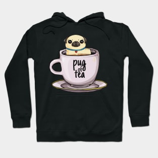 'Pug of Tea' Cute Tea Lover Gift Hoodie